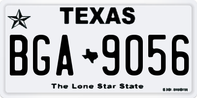 TX license plate BGA9056