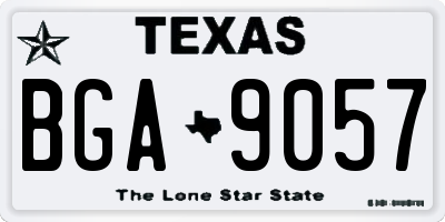 TX license plate BGA9057