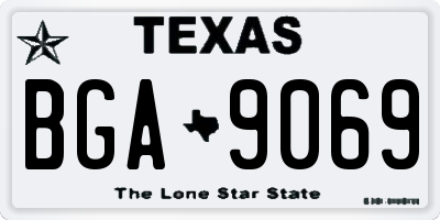 TX license plate BGA9069