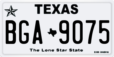 TX license plate BGA9075