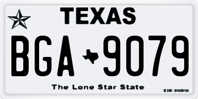 TX license plate BGA9079