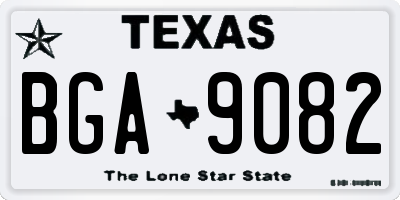 TX license plate BGA9082