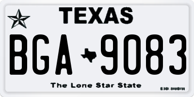 TX license plate BGA9083