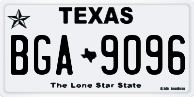 TX license plate BGA9096