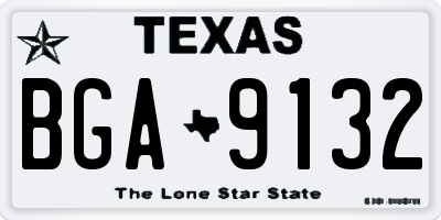 TX license plate BGA9132