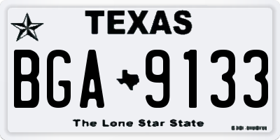 TX license plate BGA9133