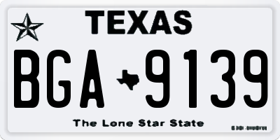 TX license plate BGA9139