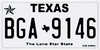 TX license plate BGA9146