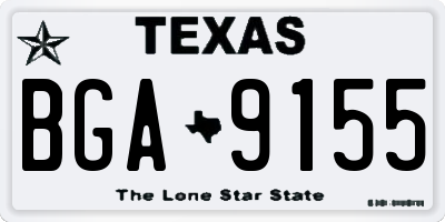 TX license plate BGA9155