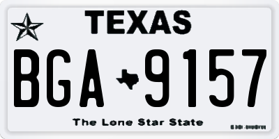 TX license plate BGA9157