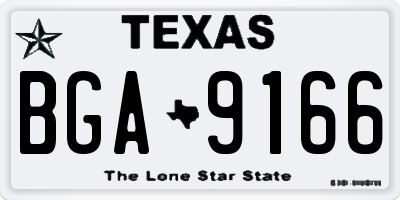 TX license plate BGA9166