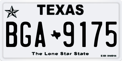 TX license plate BGA9175