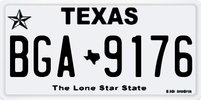 TX license plate BGA9176