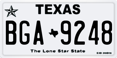 TX license plate BGA9248