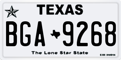 TX license plate BGA9268