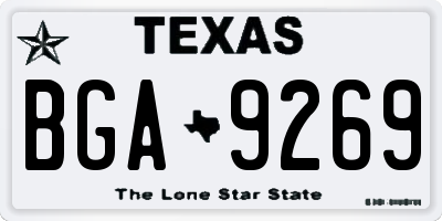 TX license plate BGA9269