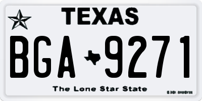 TX license plate BGA9271