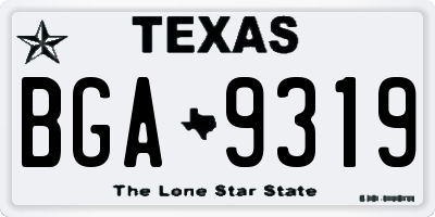 TX license plate BGA9319