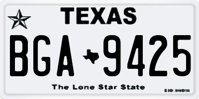 TX license plate BGA9425
