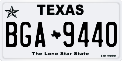 TX license plate BGA9440