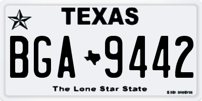 TX license plate BGA9442