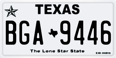 TX license plate BGA9446