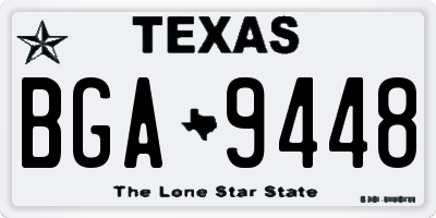 TX license plate BGA9448