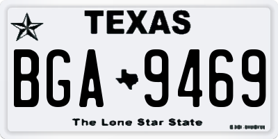 TX license plate BGA9469