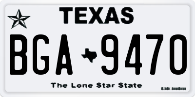 TX license plate BGA9470