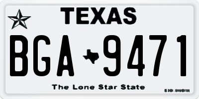 TX license plate BGA9471