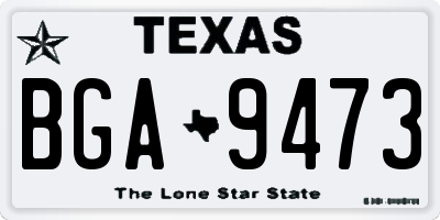TX license plate BGA9473