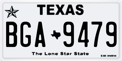 TX license plate BGA9479