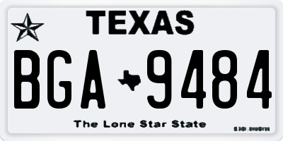 TX license plate BGA9484