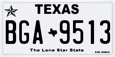 TX license plate BGA9513
