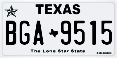 TX license plate BGA9515