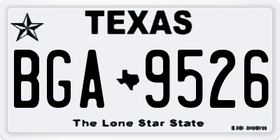 TX license plate BGA9526