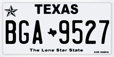 TX license plate BGA9527