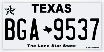 TX license plate BGA9537
