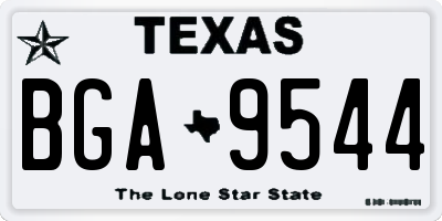 TX license plate BGA9544