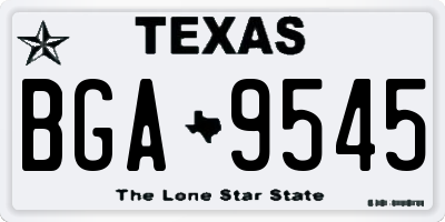 TX license plate BGA9545