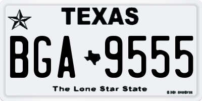 TX license plate BGA9555