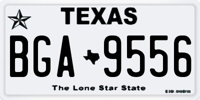 TX license plate BGA9556