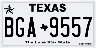 TX license plate BGA9557