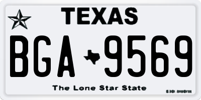 TX license plate BGA9569