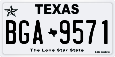TX license plate BGA9571