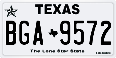 TX license plate BGA9572