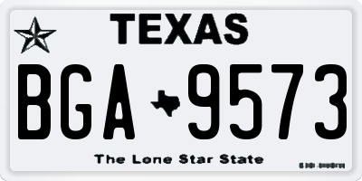 TX license plate BGA9573