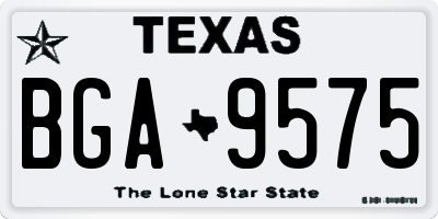 TX license plate BGA9575