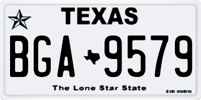 TX license plate BGA9579