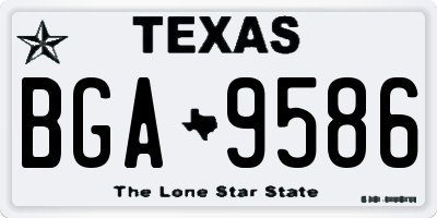 TX license plate BGA9586